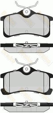 BRAKE ENGINEERING Комплект тормозных колодок, дисковый тормоз PA1615